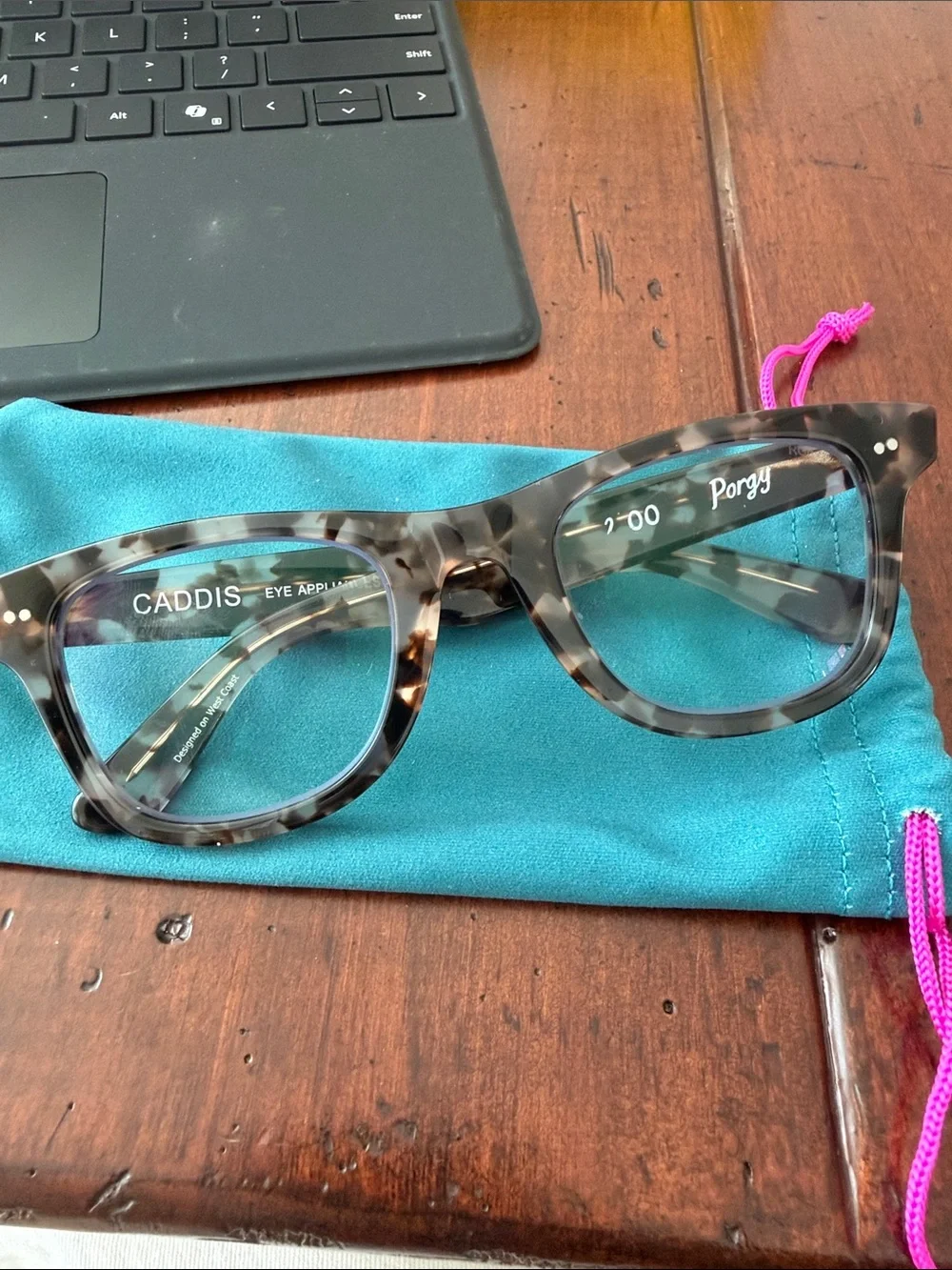 Caddis Porgy Women's Tortoiseshell 2.0 Reading Eyeglasses - Gray Brown